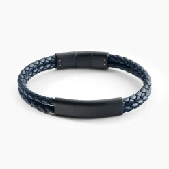 Bracelet Jourdan Come Cuir Bleu