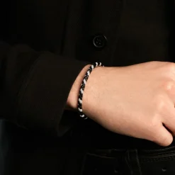 Bracelet Cuir De Vache Bicolore|JOURDAN