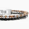 Bracelet Cuir De Vache Noir Oeil De Tigre|JOURDAN Clearance