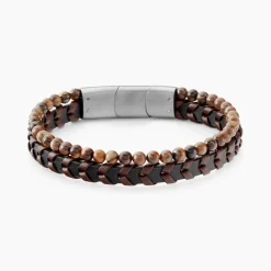 Bracelet Cuir De Vache Oeil De Tigre|JOURDAN