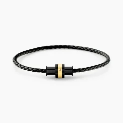 Bracelet Cuir De Vache Noir|JOURDAN