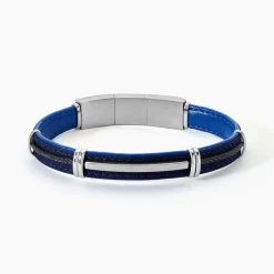 Bracelet Otto Cuir Bleu|JOURDAN Outlet