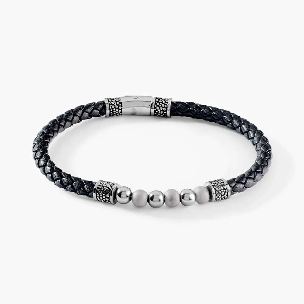 Bracelet Pheonix Cuir Noir|JOURDAN Outlet