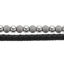 Bracelet Jourdan Pheonix Cuir Noir