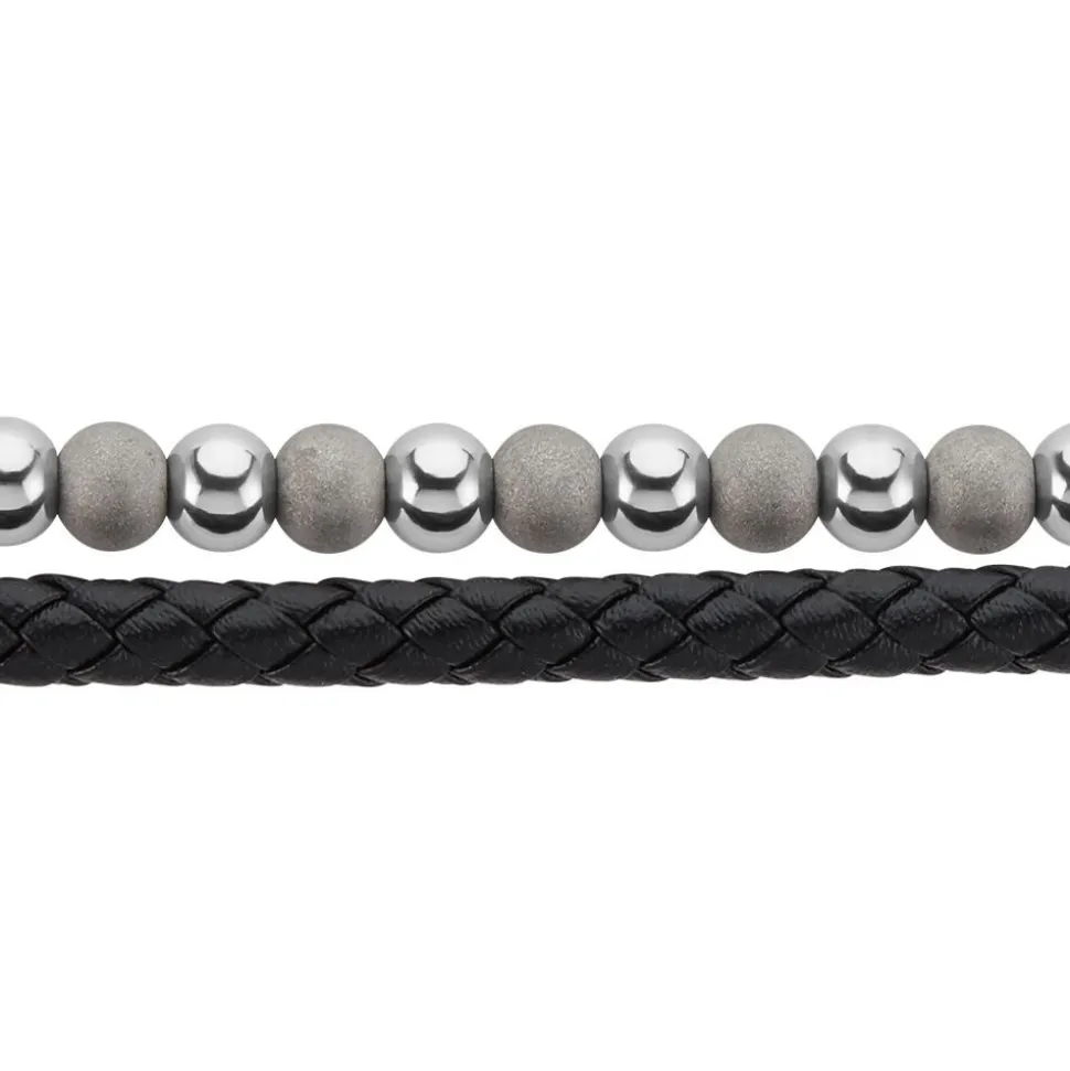 Bracelet Jourdan Pheonix Cuir Noir