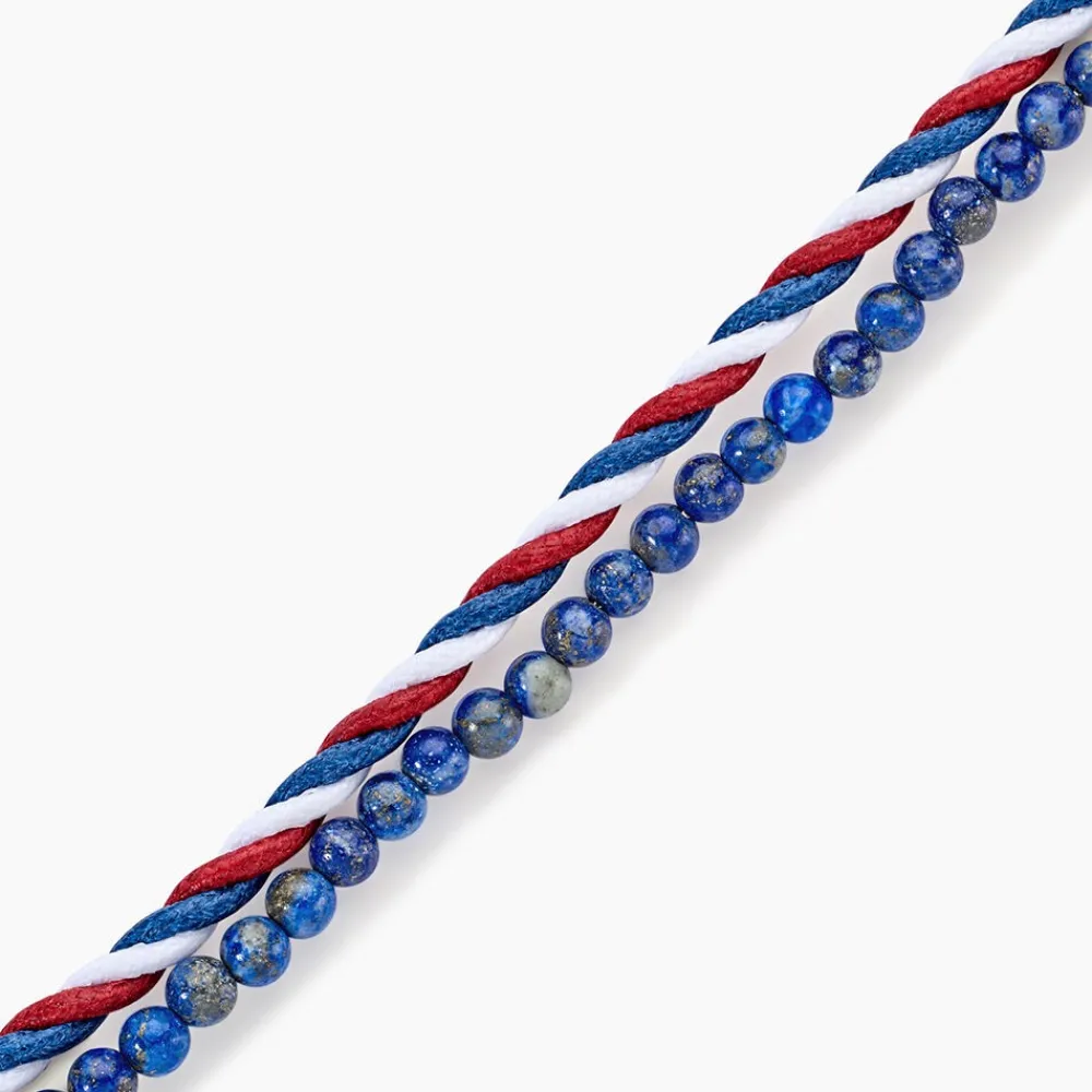 Bracelet Renatus Acier Argenté Lapis Lazuli|JOURDAN Sale