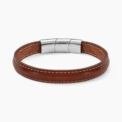 Bracelet Rupert Cuir Marron|JOURDAN Sale