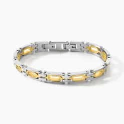 Bracelet Wild Acier Blanc Et Jaune|JOURDAN Online