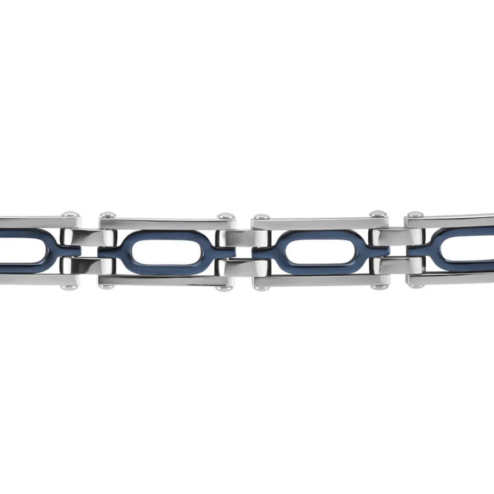 Bracelet Jourdan Wild Acier Blanc Et Bleu