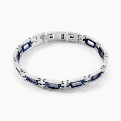 Bracelet Jourdan Wild Acier Blanc Et Bleu