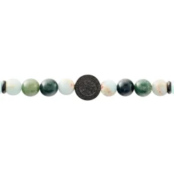 Bracelet Jourdan Yasur Acier Noir Quartz Amazonite