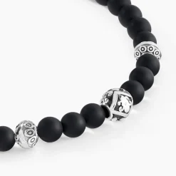 Bracelet Labhras Acier Blanc Agate