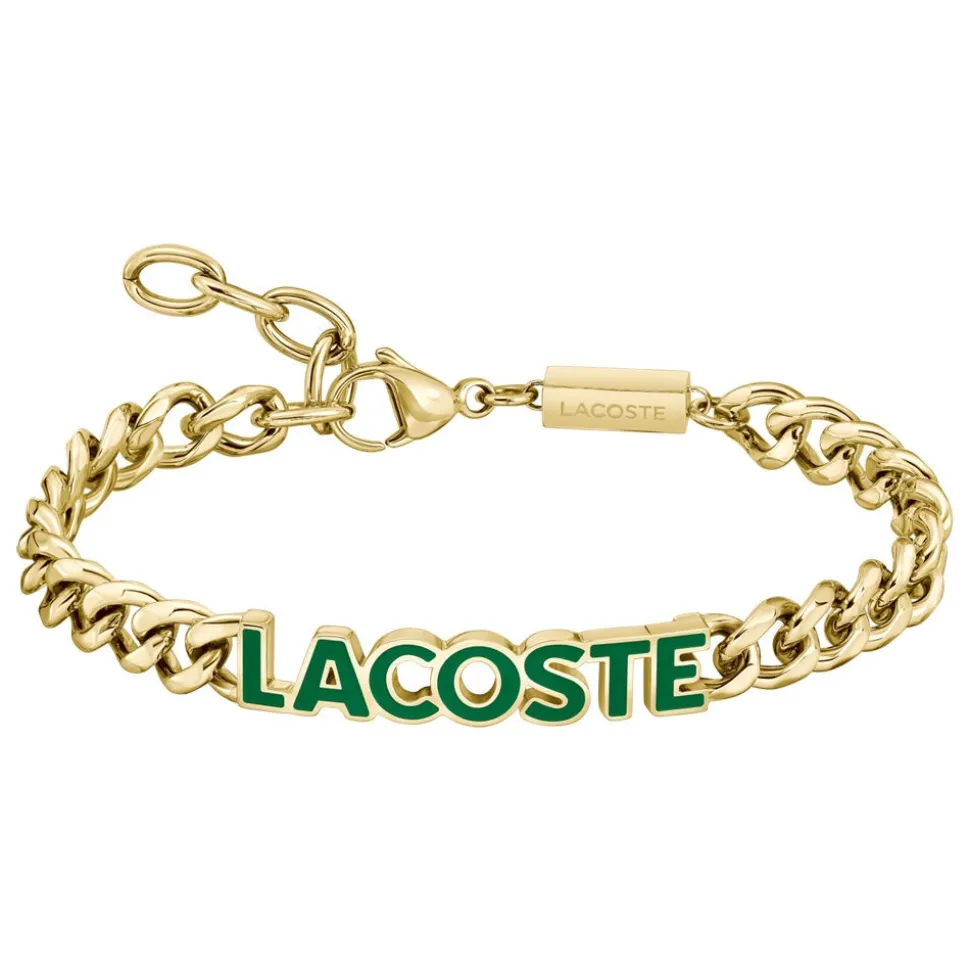 Bracelet Lacoste Script Acier Jaune