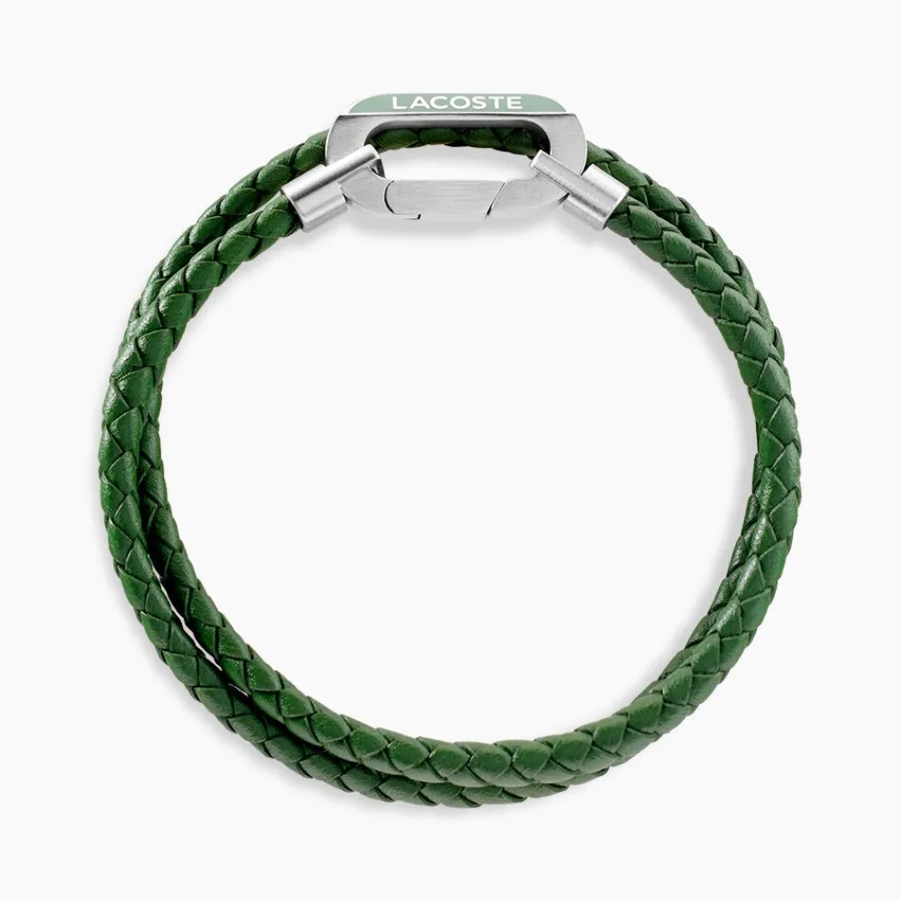 Bracelet Lacoste Starboard Cuir De Veau Vert|LACOSTE BIJOUX Clearance