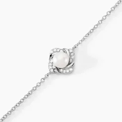 Bracelet Laetoria Argent Blanc Perle De Culture Oxyde De Zirconium|Marc Orian Clearance