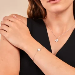 Bracelet Laetoria Argent Blanc Perle De Culture Oxyde De Zirconium|Marc Orian Clearance