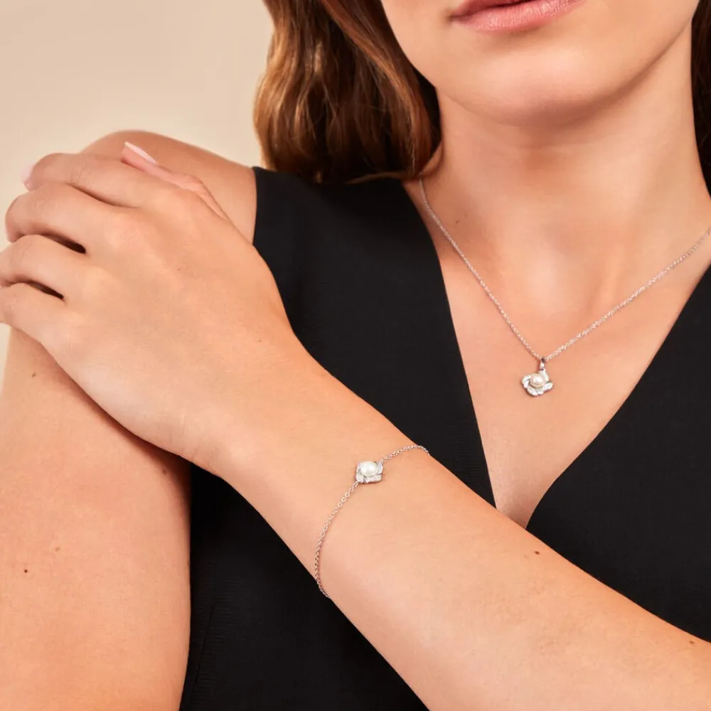 Bracelet Laetoria Argent Blanc Perle De Culture Oxyde De Zirconium|Marc Orian Clearance