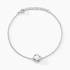 Bracelet Laetoria Argent Blanc Perle De Culture Oxyde De Zirconium|Marc Orian Clearance