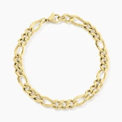 Bracelet Maille Acier Doré Virgil