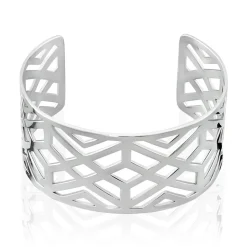 Bracelet Manchette Vlera Acier Blanc