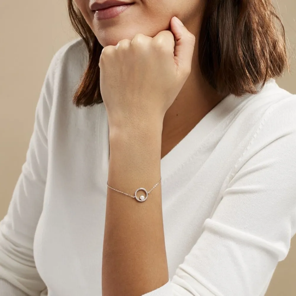 Bracelet Marthe Argent Blanc Perle De Culture Et Oxyde De Zirconium|Marc Orian Sale
