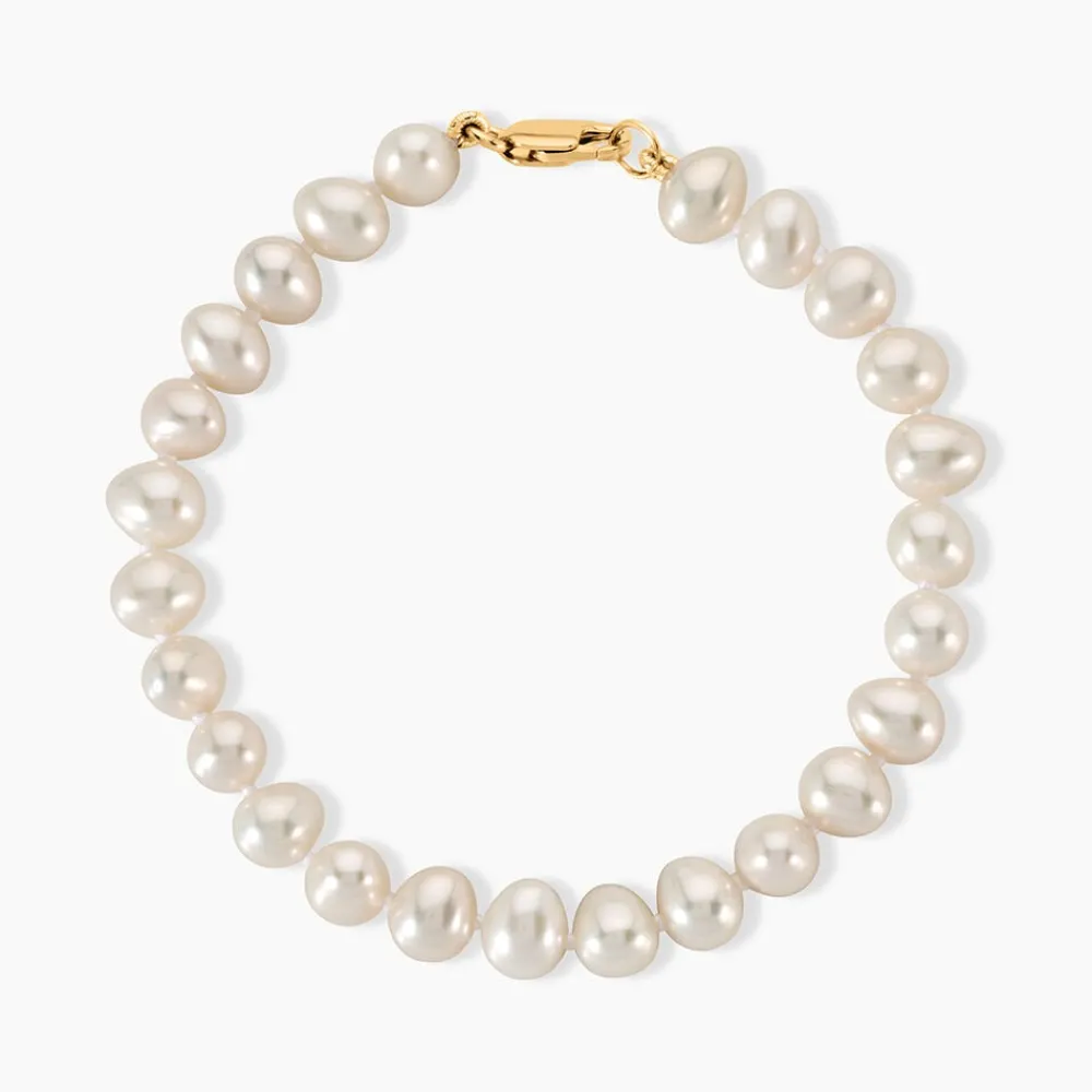 Bracelet Merrane Or Jaune Perle De Culture|Marc Orian Online