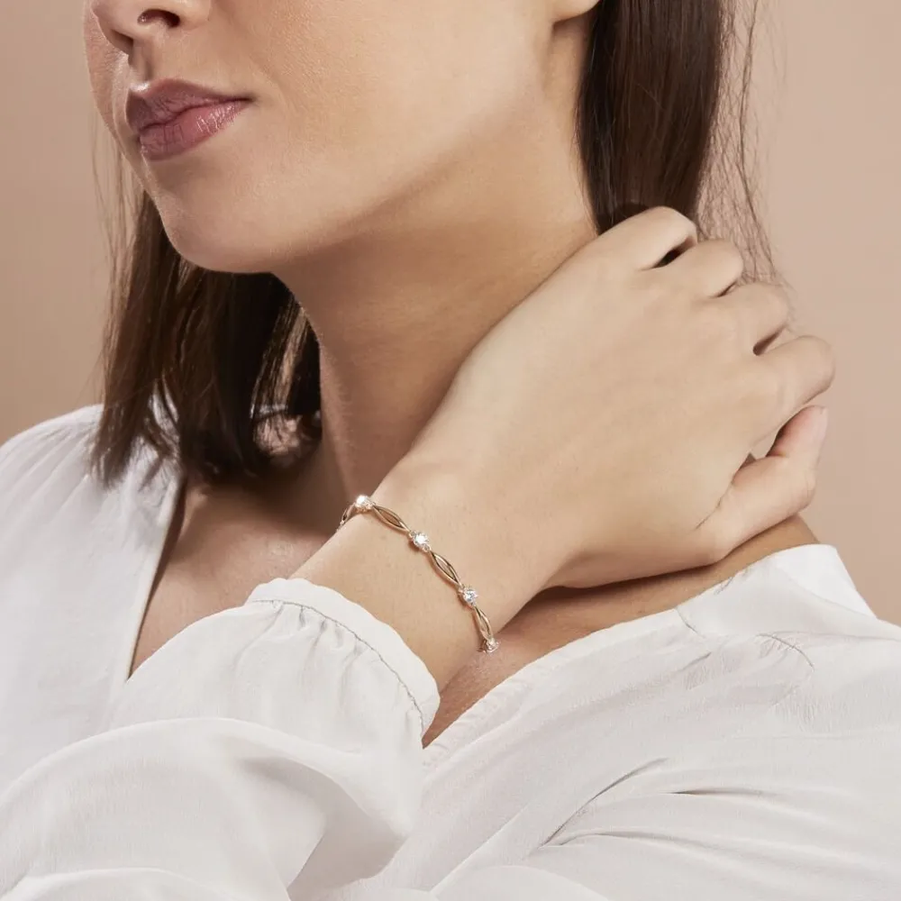 Bracelet Mimona Plaqué Or Jaune Oxyde De Zirconium|Marc Orian Hot