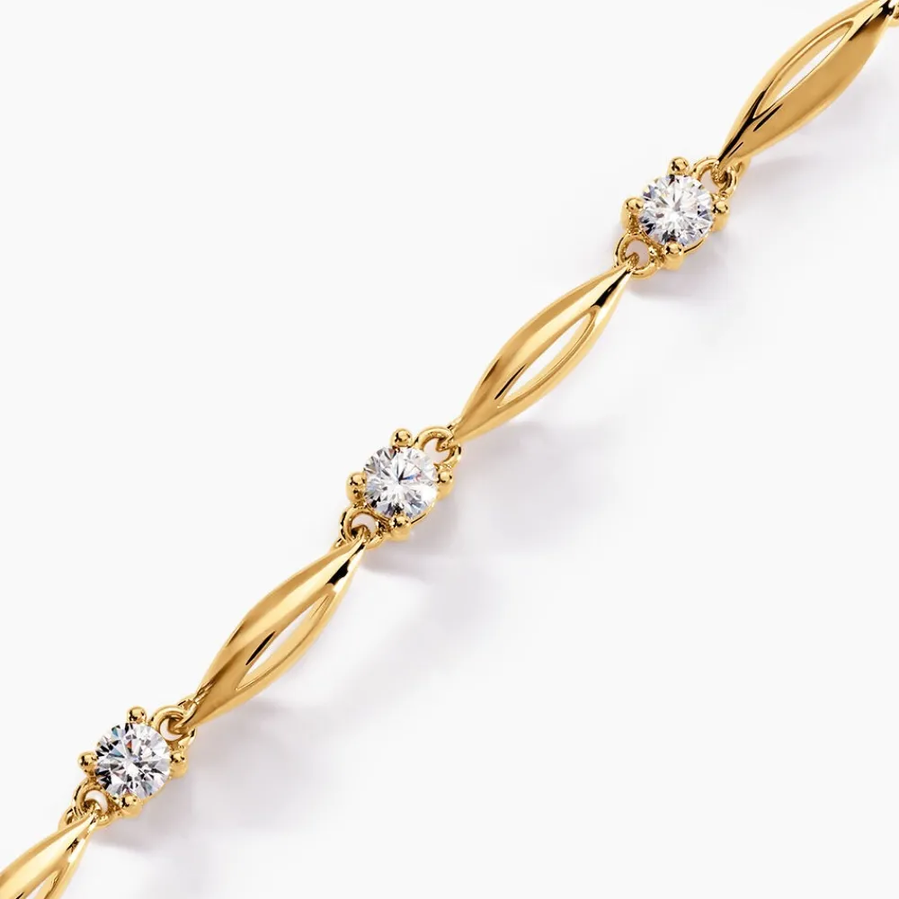 Bracelet Mimona Plaqué Or Jaune Oxyde De Zirconium|Marc Orian Hot