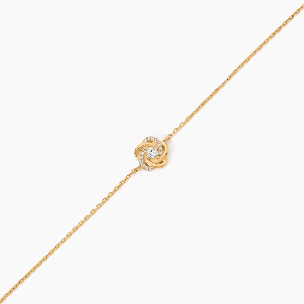 Bracelet Moisette Plaqué Or Jaune Oxyde De Zirconium|Marc Orian Outlet