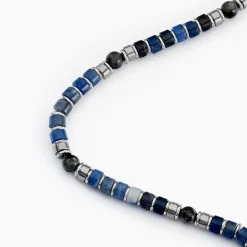Bracelet Nairobi Acier Blanc Sodalite Labradorite|Marc Orian Sale
