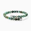 Bracelet Naturel Acier Blanc Turquoise|JOURDAN New