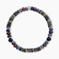 Bracelet Naturel Autres Tricolore Labradorite Sodalite Bronzite|JOURDAN Outlet