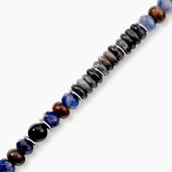 Bracelet Naturel Autres Tricolore Labradorite Sodalite Bronzite|JOURDAN Outlet