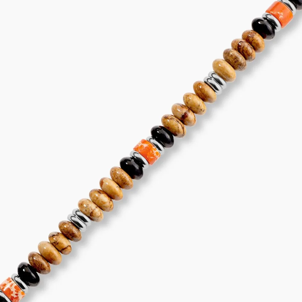 Bracelet Naturel Autres Tricolore Jaspe Africain Agate|JOURDAN New