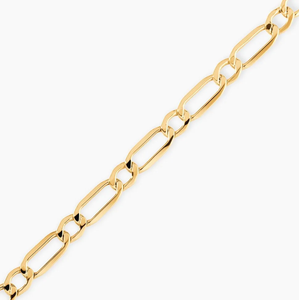 Bracelet Ophelio Maille Alternee 1/1 Or Jaune
