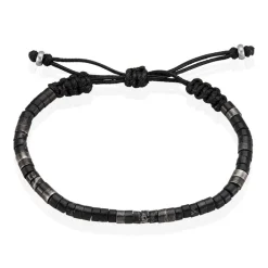Bracelet Acier Noir Pierres Synthetiques|PHEBUS HIM Discount