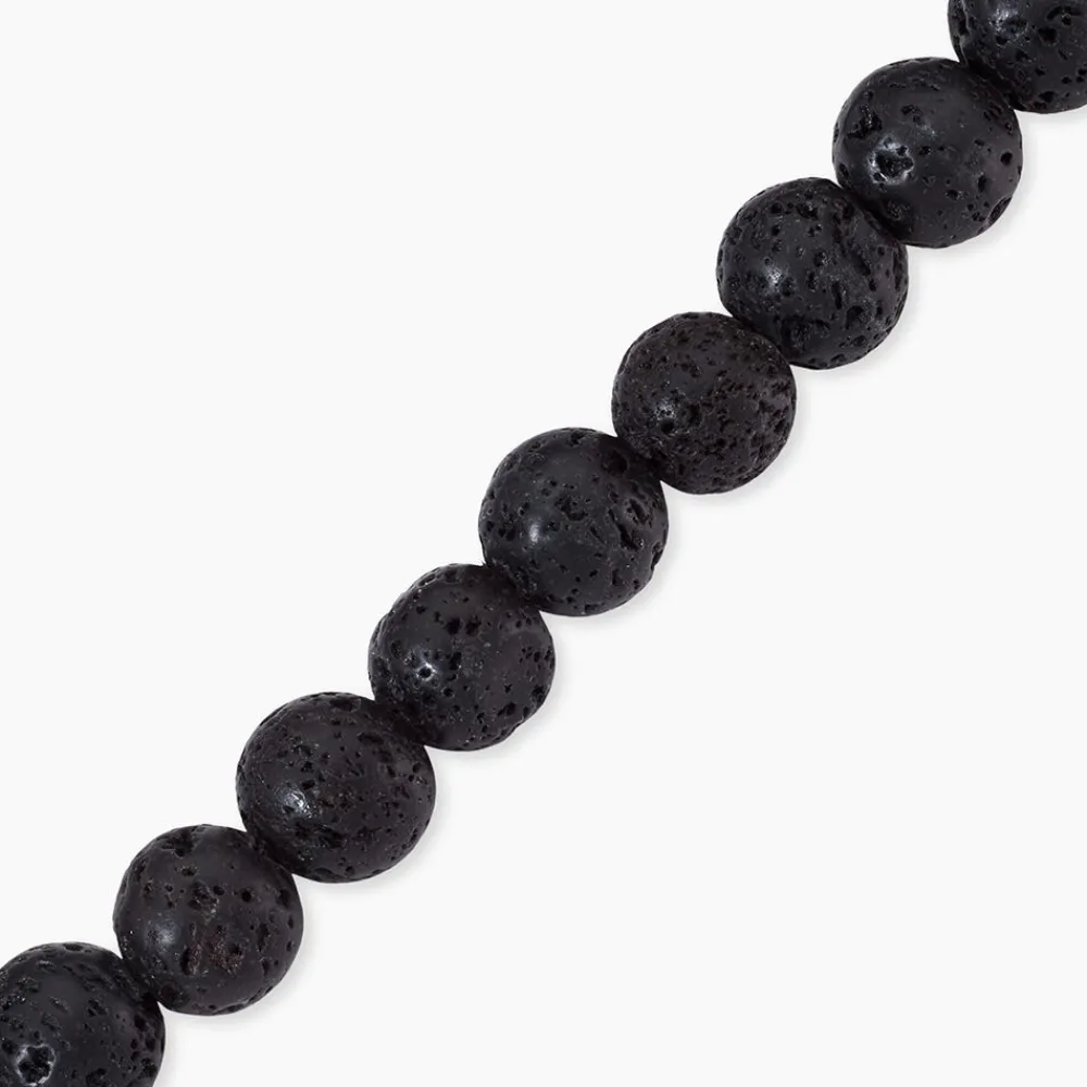 Bracelet Cordon Noir Pierre De Lave|PHEBUS HIM Hot