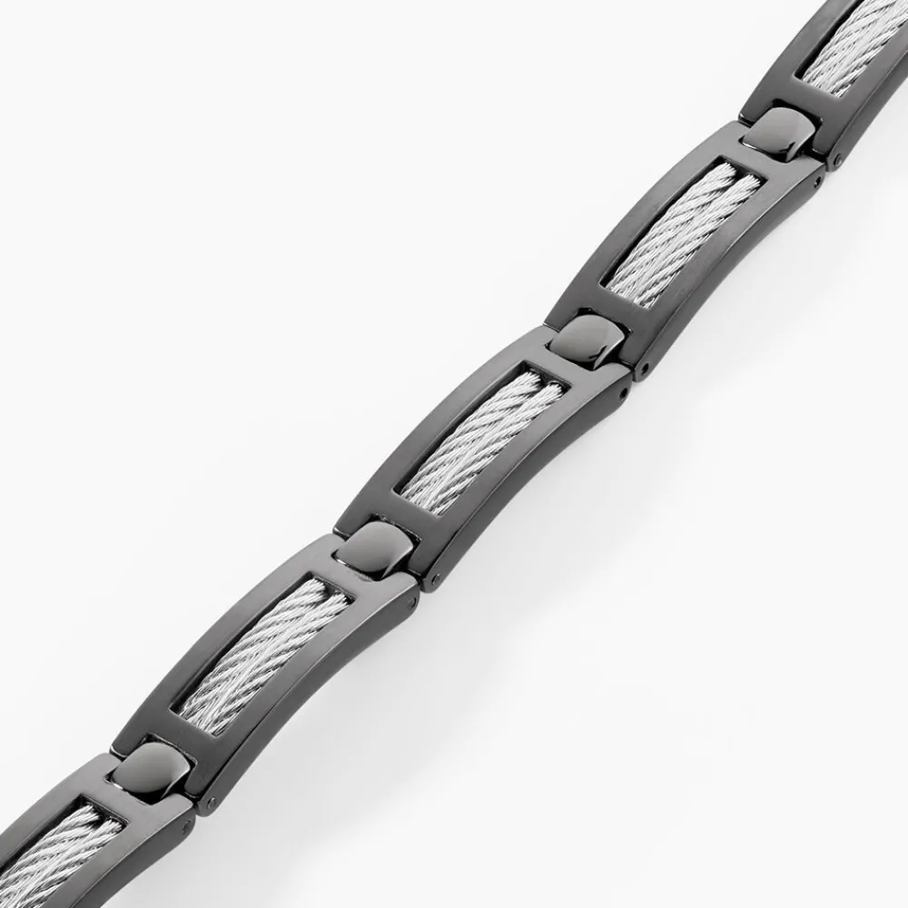 Bracelet Cosme Acier Noir|PHEBUS HIM