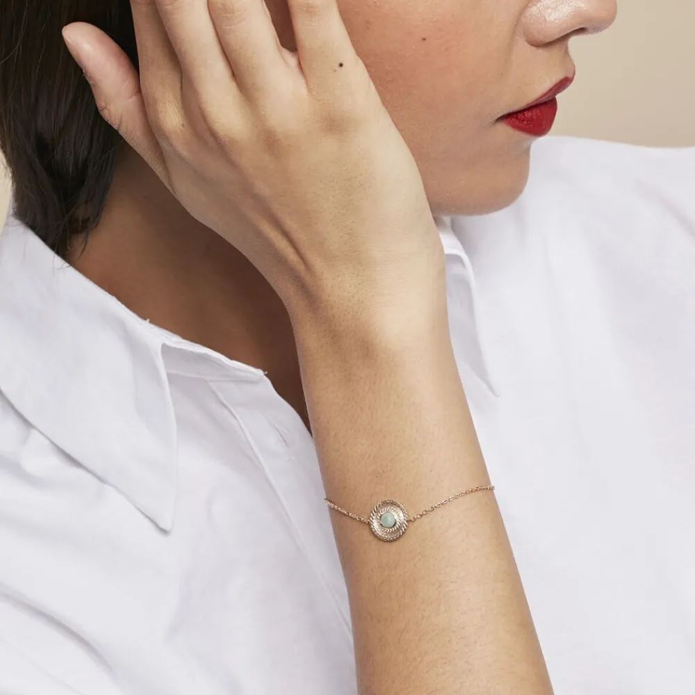 Bracelet Plaqué Or Jaune Marcia Aventurine|Marc Orian Best