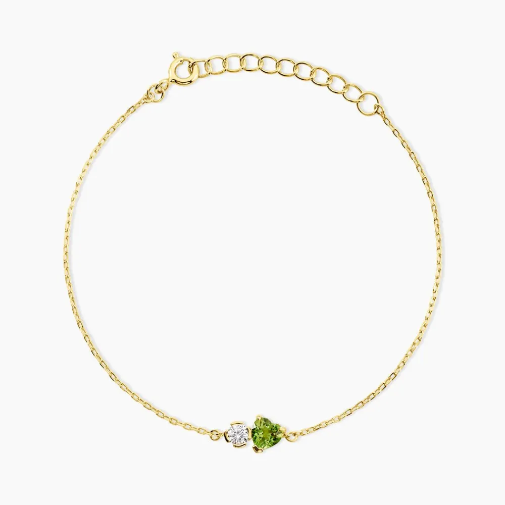 Bracelet Poem Argent Jaune Péridot Oxyde De Zirconium|Marc Orian New