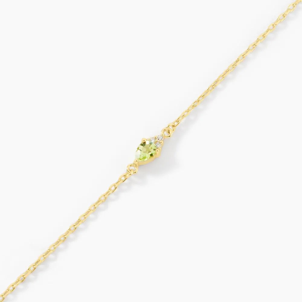 Bracelet Poem Argent Jaune Péridot Oxyde De Zirconium|Marc Orian New