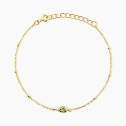 Bracelet Poem Argent Jaune Péridot Oxyde De Zirconium