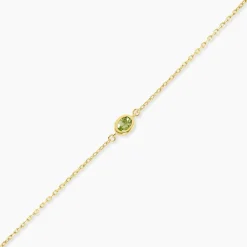 Bracelet Poem Argent Jaune Péridot