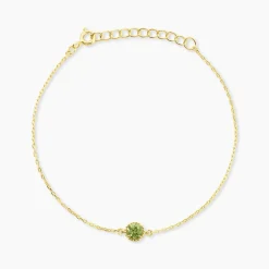 Bracelet Poem Argent Jaune Péridot