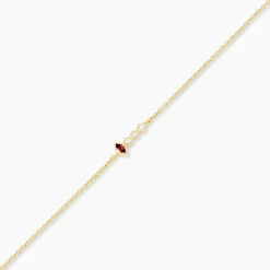 Bracelet Poem Argent Jaune Rhodolite Oxyde De Zirconium