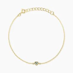 Bracelet Poem Argent Jaune Topaze Bleu Sky