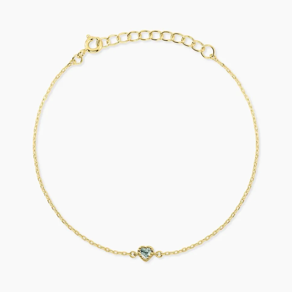 Bracelet Poem Argent Jaune Topaze Bleu Sky