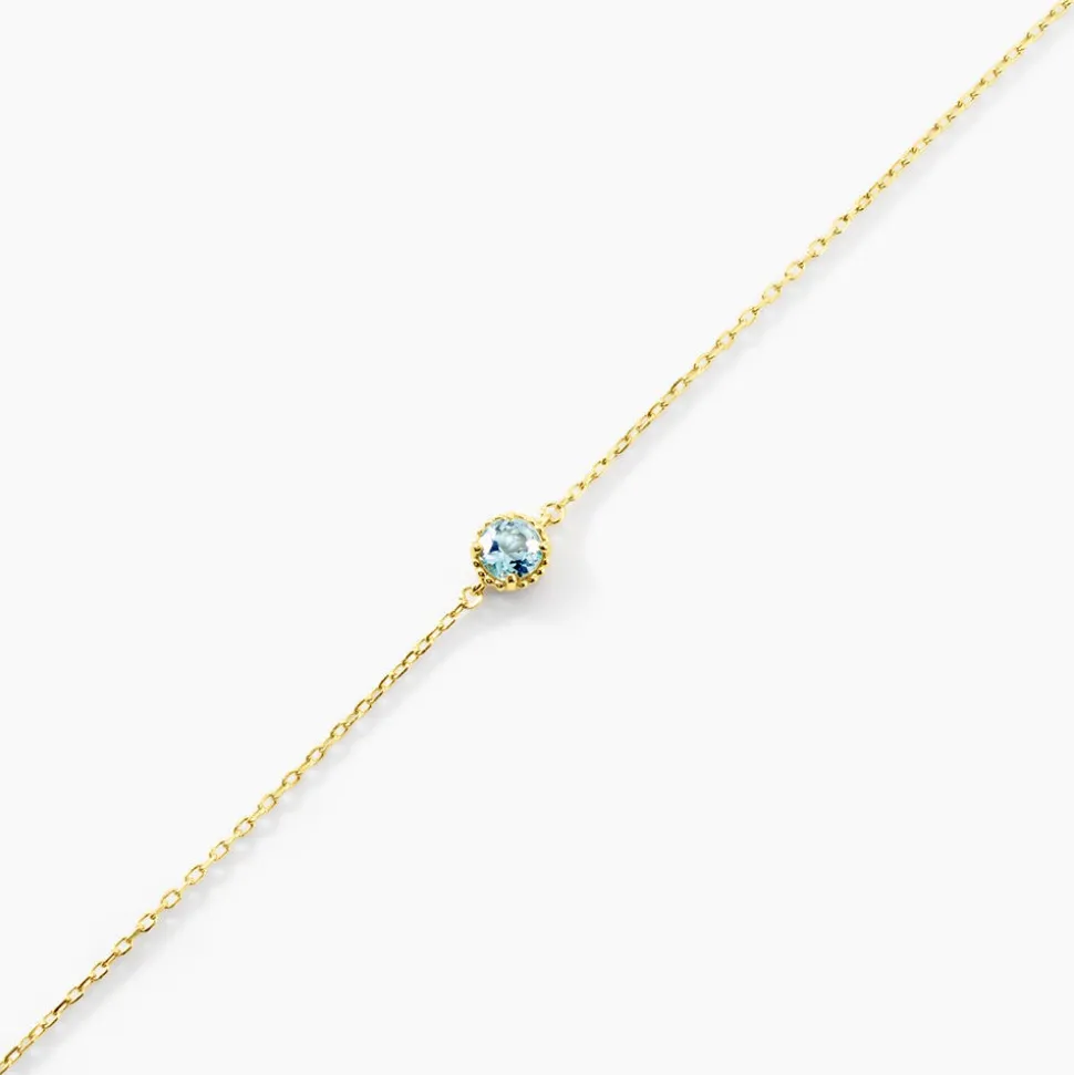 Bracelet Poem Argent Jaune Topaze Bleu Sky