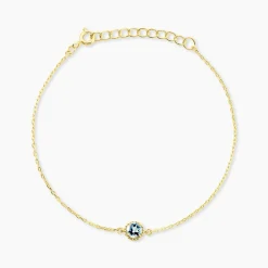 Bracelet Poem Argent Jaune Topaze Bleu Sky