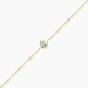 Bracelet Poem Argent Jaune Topaze Oxyde De Zirconium